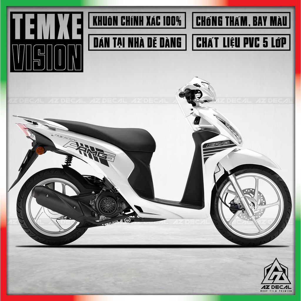 Tem Xe Vision AMG Cực Chất|  VS152002AMG | Chất Liệu Vinyl Cao Cấp, Khuôn Sẵn, Dễ Dán Tại Nhà