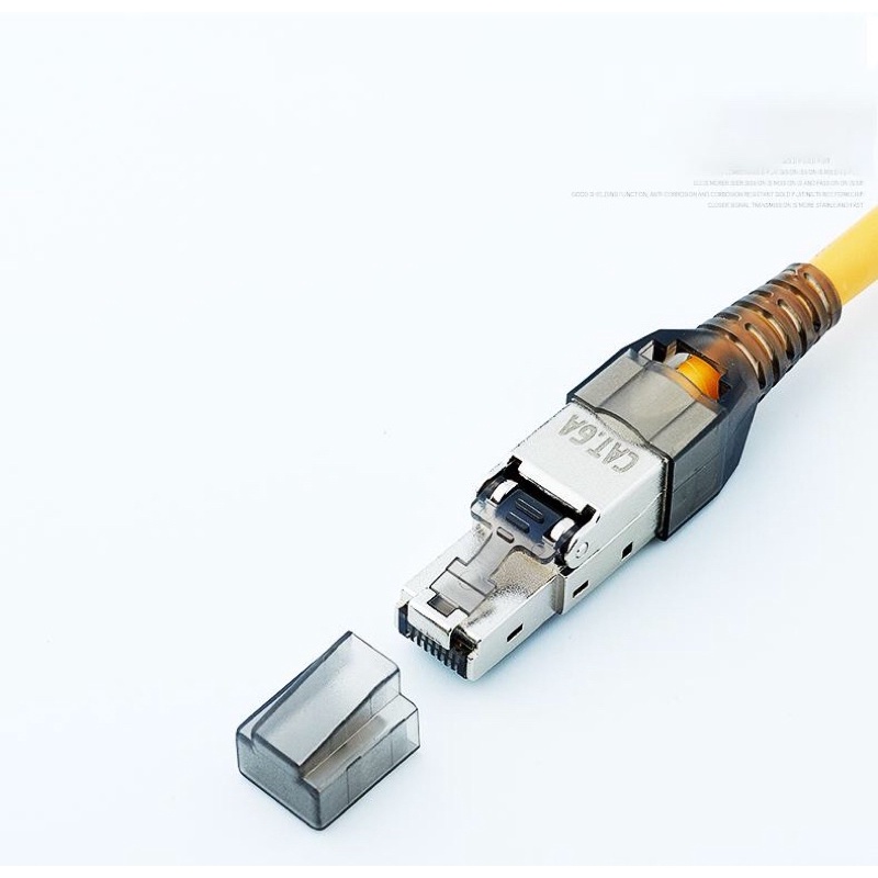 Đầu bấm hạt mạng cat6A/cat7 STP không dùng kìm, chụp nhựa