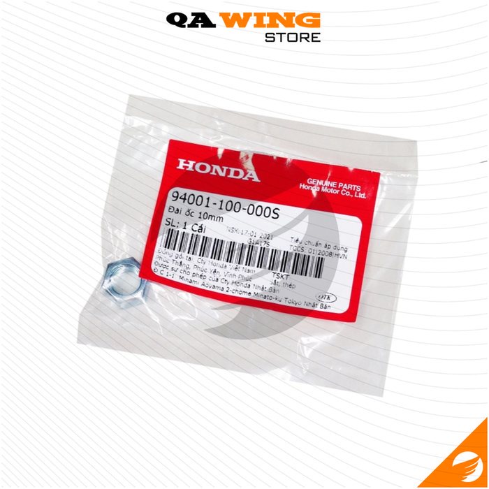94001-100-000S | Đai ốc 10mm | NUT,HEX.,10MM (Nguyên bản )