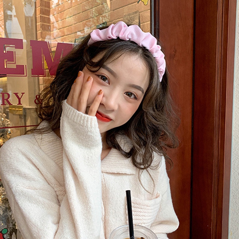 Ygt Băng Đô Da Màu Trơn Phong Cách Hàn Quốc Cho Nữ