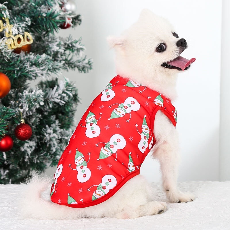 BST NOEL ÁO THUN MỎNG BA LỖ KHÔNG KHÍ NOEL CHO THÚ CƯNG