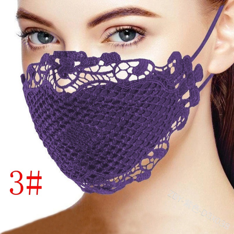 Khẩu Trang Ren Thoáng Khí Có Thể Giặt Và Tái Sử Dụng Tiện Dụng Cho Nữ