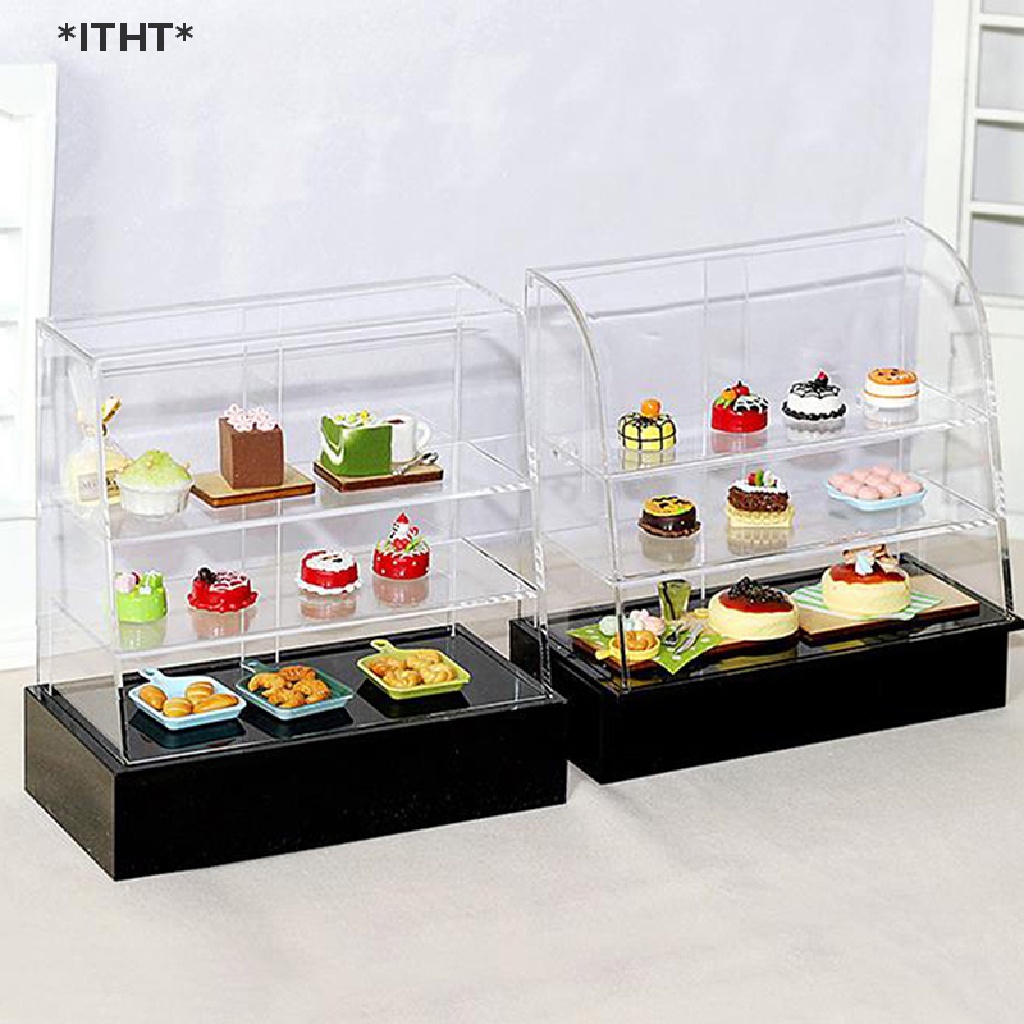 Tủ Trưng Bày Bánh Kem Mini Bằng Gỗ Tỉ Lệ 1: 12 Trang Trí Nhà Búp Bê