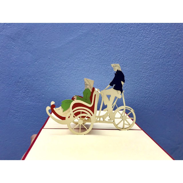 Thiệp 3d xích lô, Thiệp popup việt nam