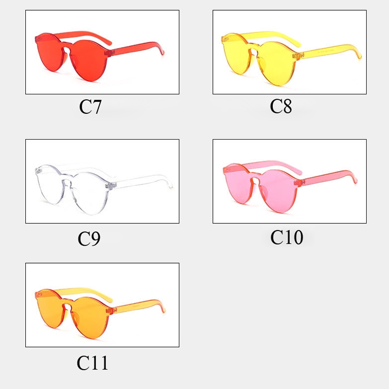 Kính Râm Tròng Trong Suốt Không Viền Kiểu Dáng Đơn Giản Thời Trang