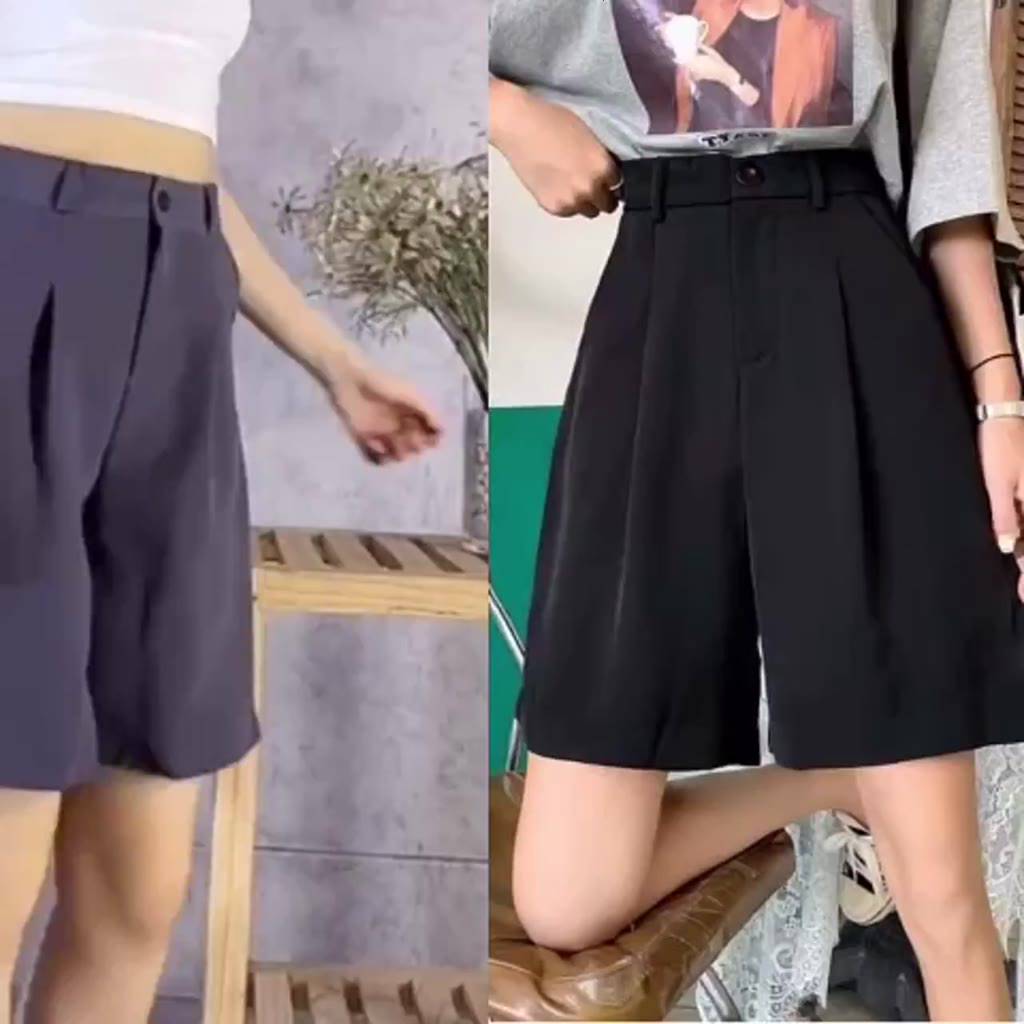 Quần Short Cạp Cao Quần Short Ống Rộng Dáng Lửng Ulzang Siêu Dễ Thương 303 | BigBuy360 - bigbuy360.vn