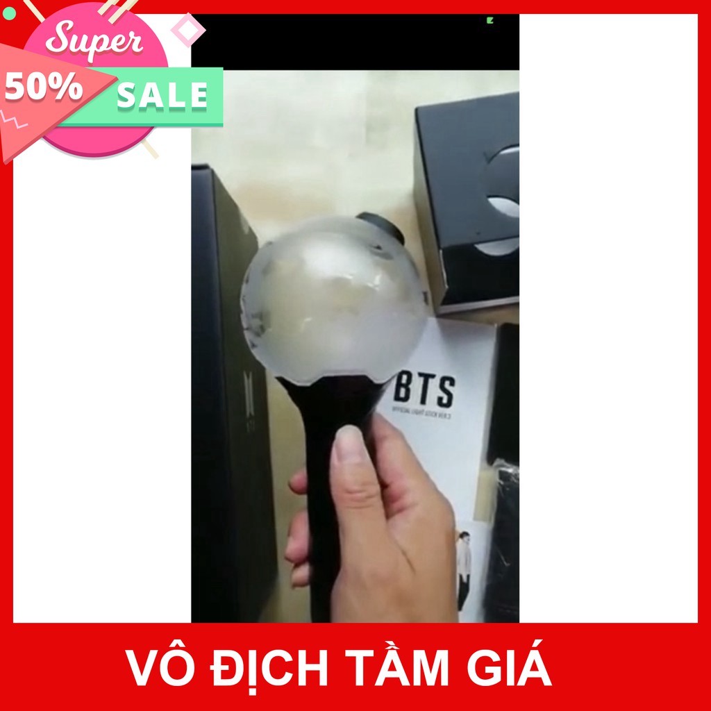 Chuyendokpop Bomb bts ver 3 lightstick đèn phát sáng cổ vũ unoff hàn quốc, phong cách hàn quốc, idol CẢM ƠN ĐÃ TIN TƯỞNG