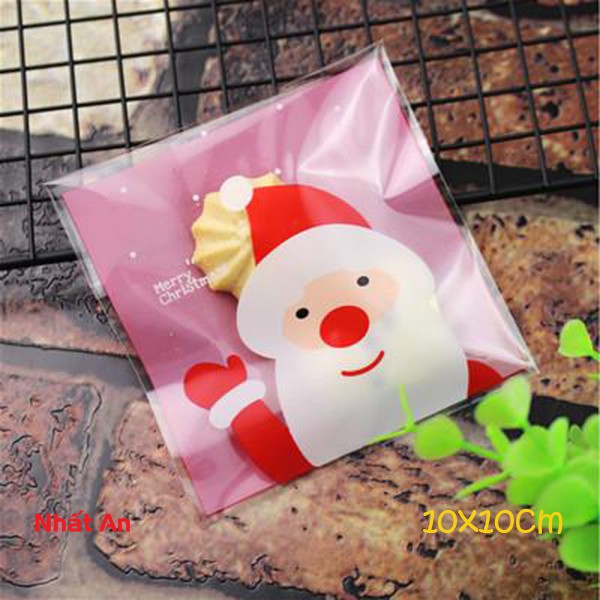 Túi dán Noel 10x10cm (Mẫu 13) - 100 cái