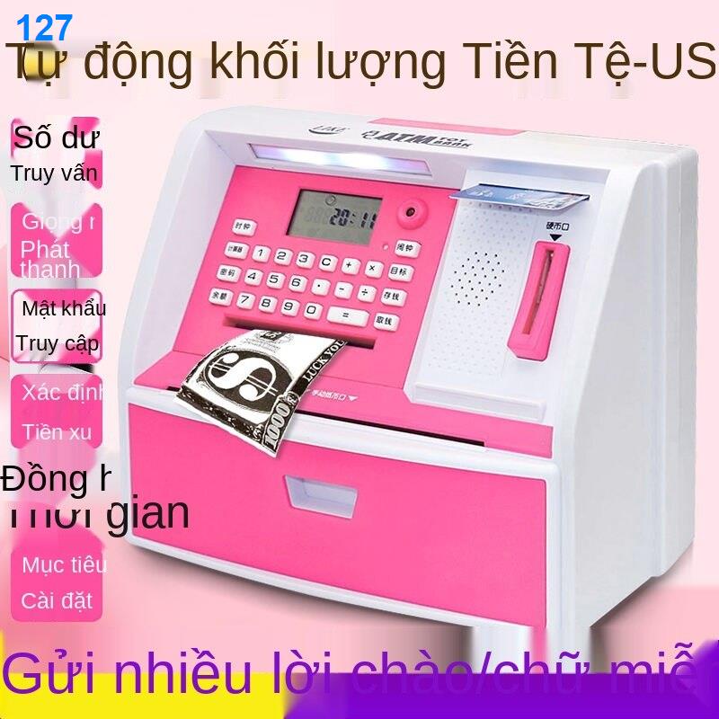 2021✻❉✆Máy gửi và rút tiền tự động thông minh Atm quá khổ cho trẻ em hộp mật khẩu quản lý tài chính con heo đất cậu bé