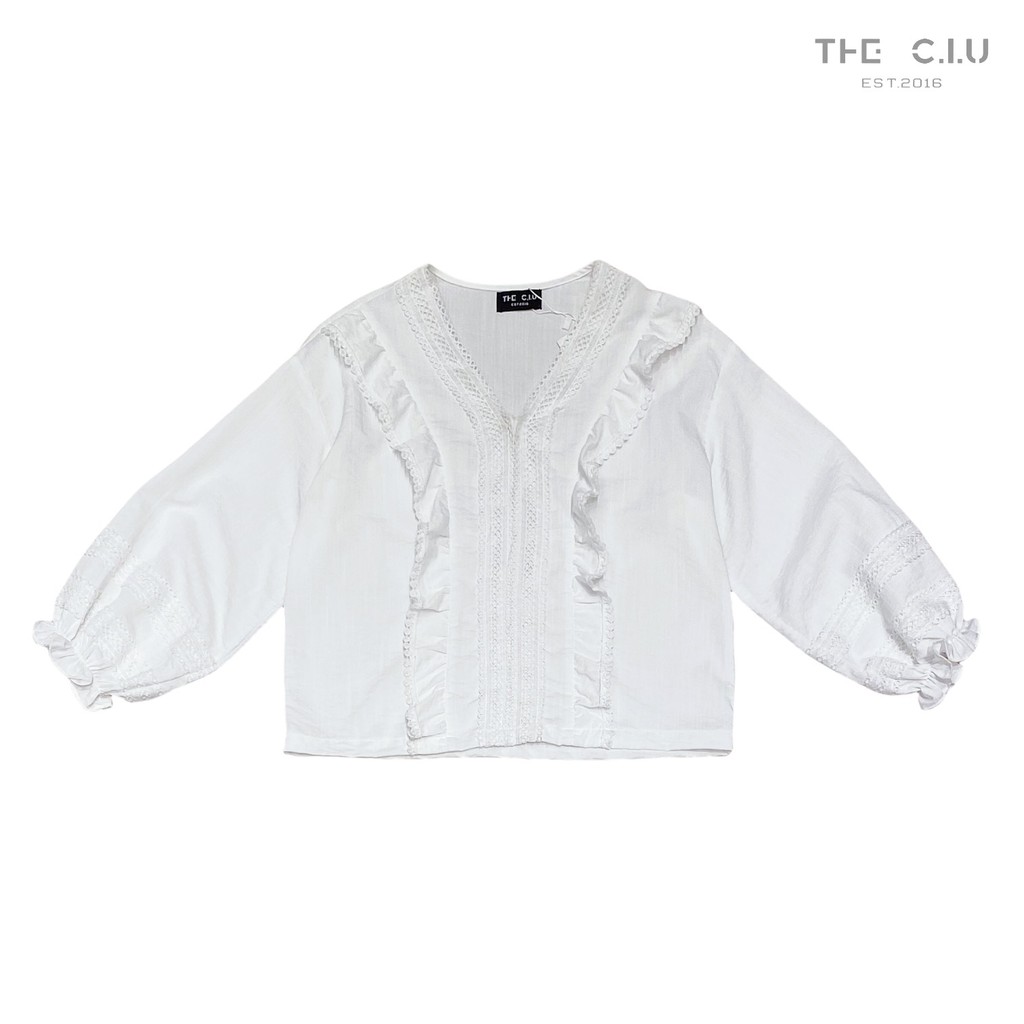 Áo kiểu tay dài cổ V THE CIU - Meiko Top