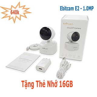 Camera Wifi Trong Nhà EbitCam E2 1 MP ( Tặng Kèm Thẻ 16GB )