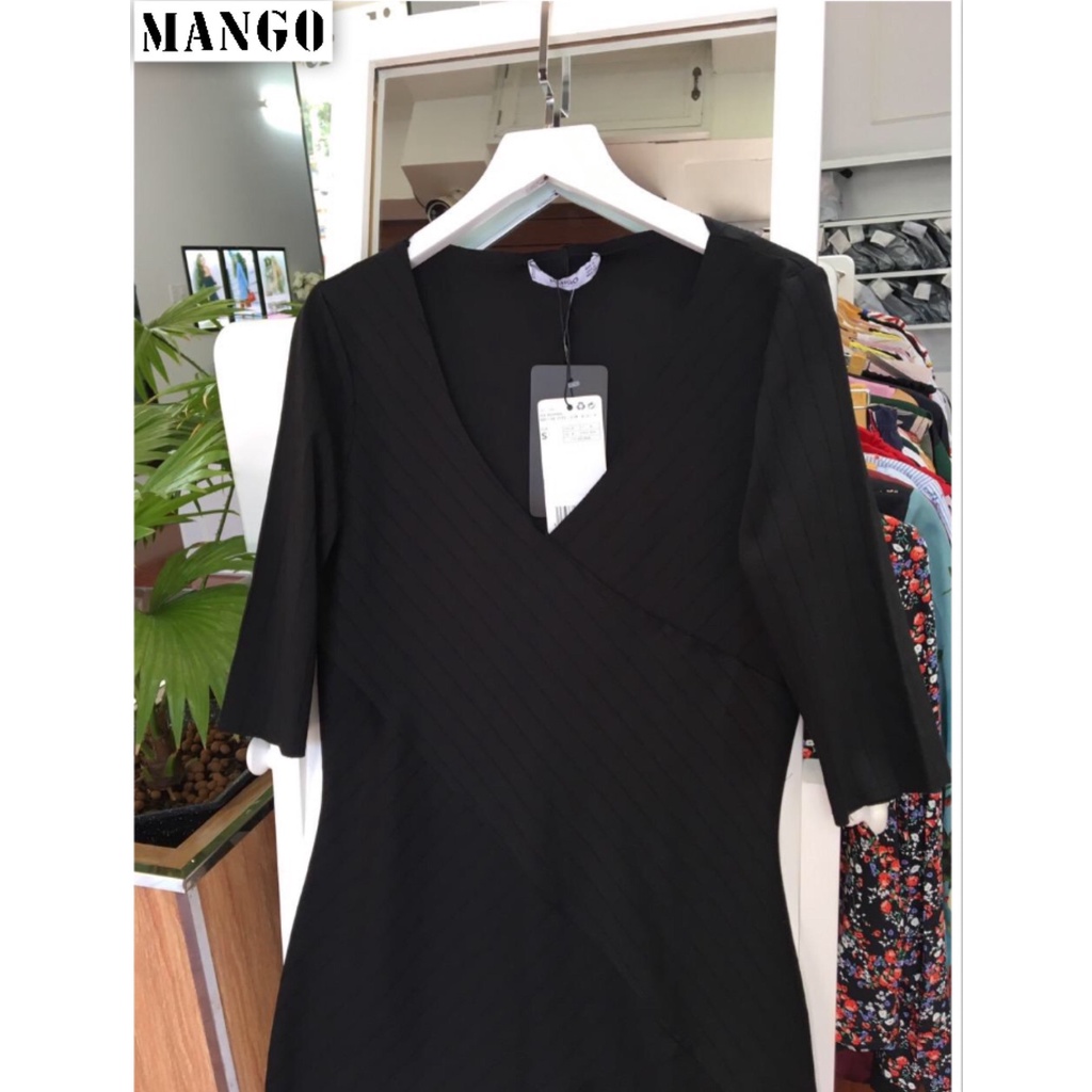 * ĐẦM NỮ CỔ CHỮ V MANGO SĂN SALE