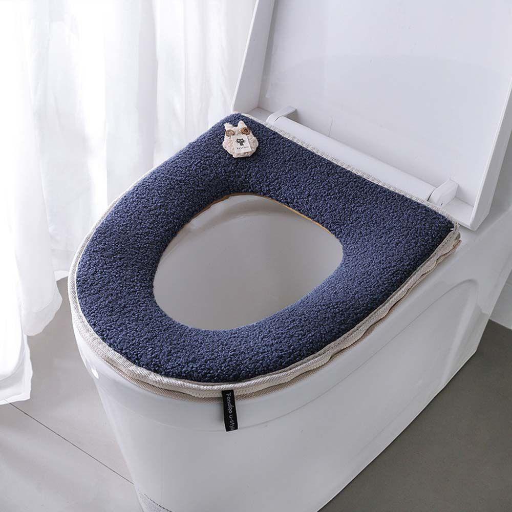 Đệm Lót Bồn Cầu Bằng Lông Nhung Mềm Mại Có Thể Tái Sử Dụng