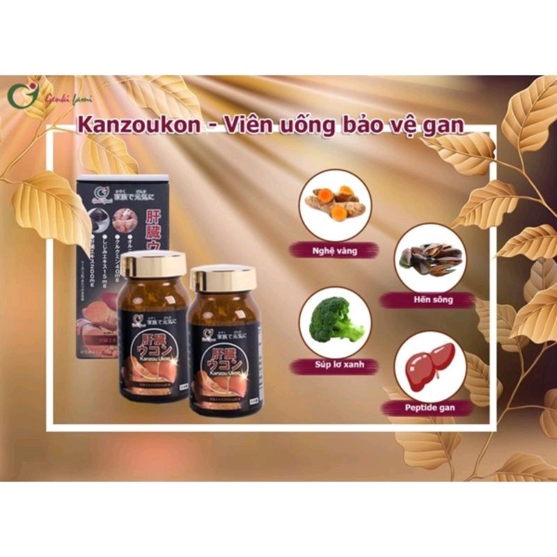 KANZOU UKON - 10 hộp TONKA viên uống bổ gan - hỗ trợ giải độc tái tạo gan