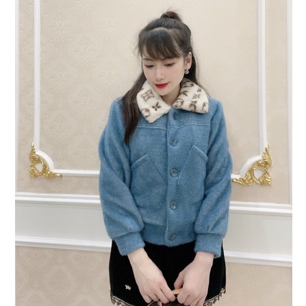 Áo dạ nữ, áo dạ cổ lông mặc ấm màu cơ bản dễ mặc hàng quảng châu cao cấp Oanh Shop | BigBuy360 - bigbuy360.vn