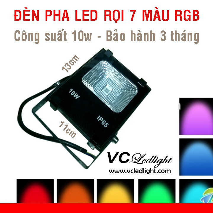 ĐÈN PHA RỌI LED 7 MÀU RGB - 10W