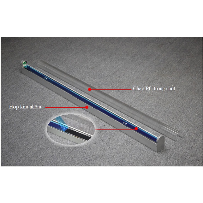 [Hàng Xịn Sò] Máng Đèn Chống Bụi 120CM Chất Liệu Nhôm Cao Cấp