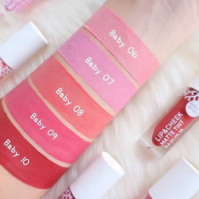 Son Kem Lì & Má Hồng Baby Bright LIP & CHEEK MATTE TINT 2,4g - Thái Lan