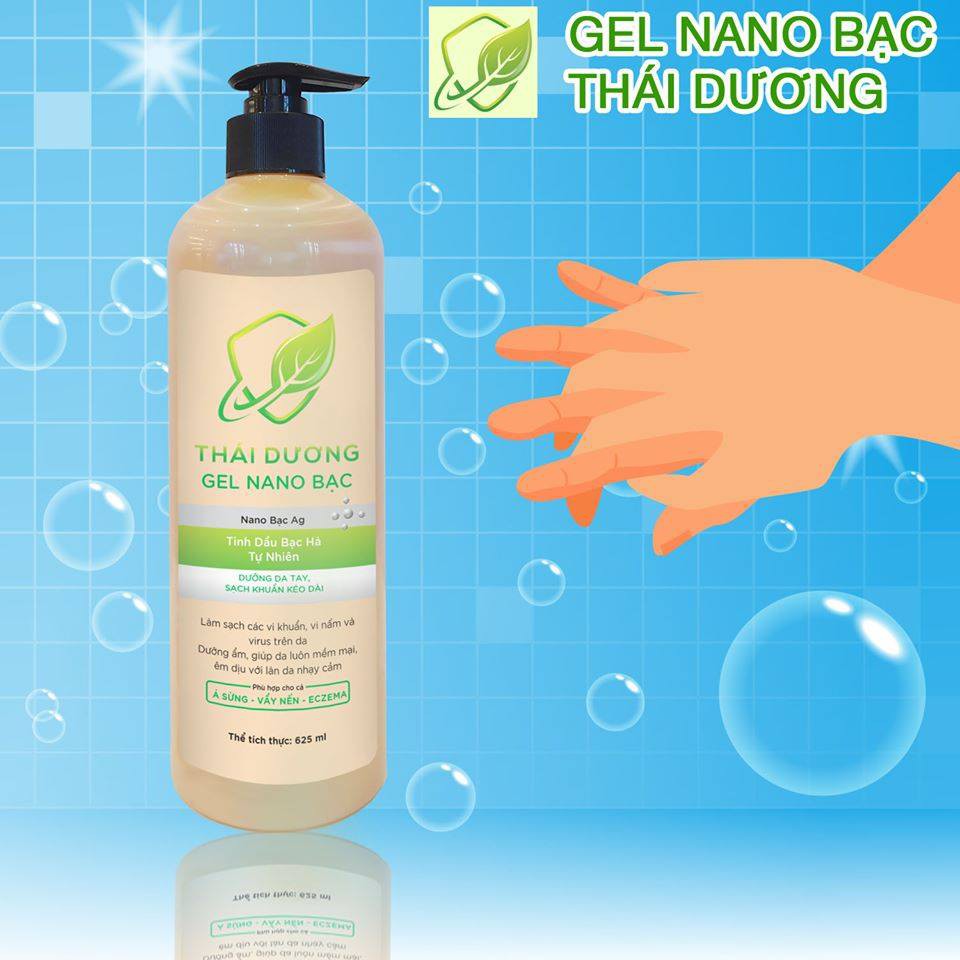 Gel rửa tay sát khuẩn dưỡng da Nano bạc Thái Dương - 625ml