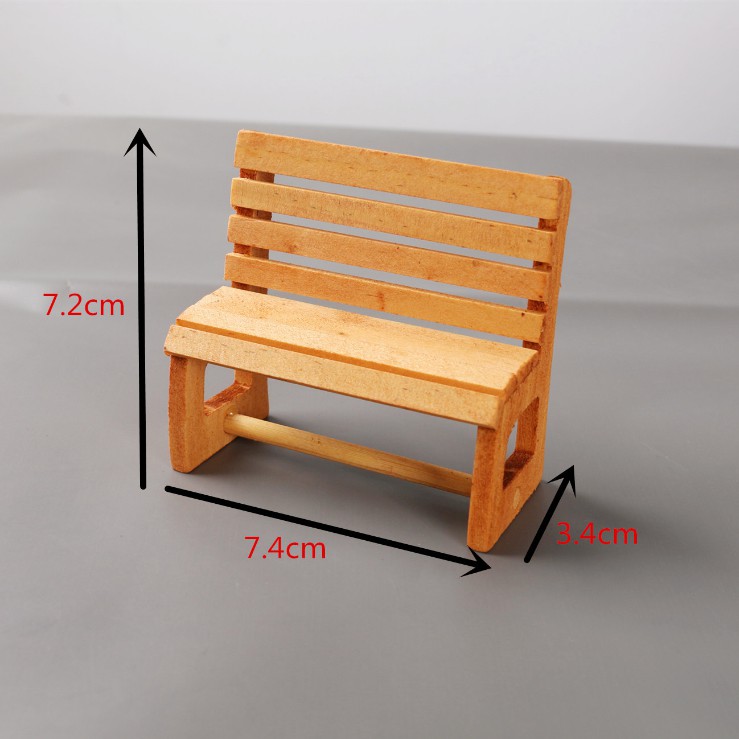 KHO-HN * Mô hình ghế băng cho búp bê BJD, trang trí tiểu cảnh