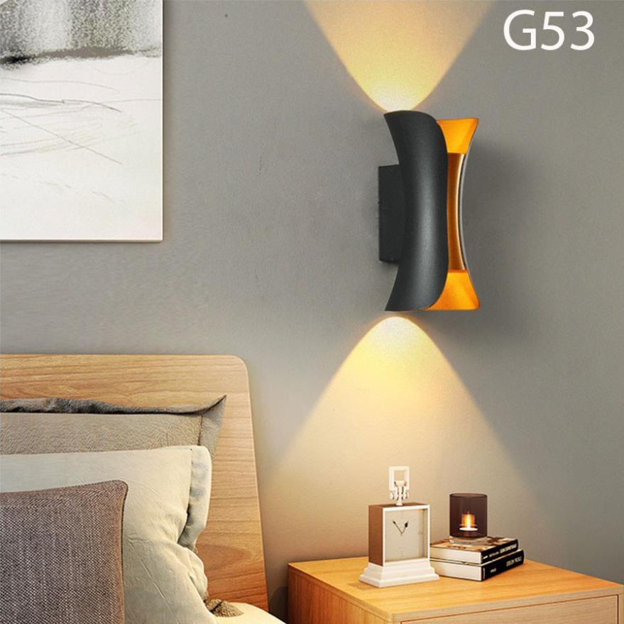 Đèn Tường Cong 2 Đầu Phát Sáng ĐÈN TRANG TRÍ SIÊU RẺ DTHDGoldB064 Ánh Sáng Vàng - Led Siêu Sáng