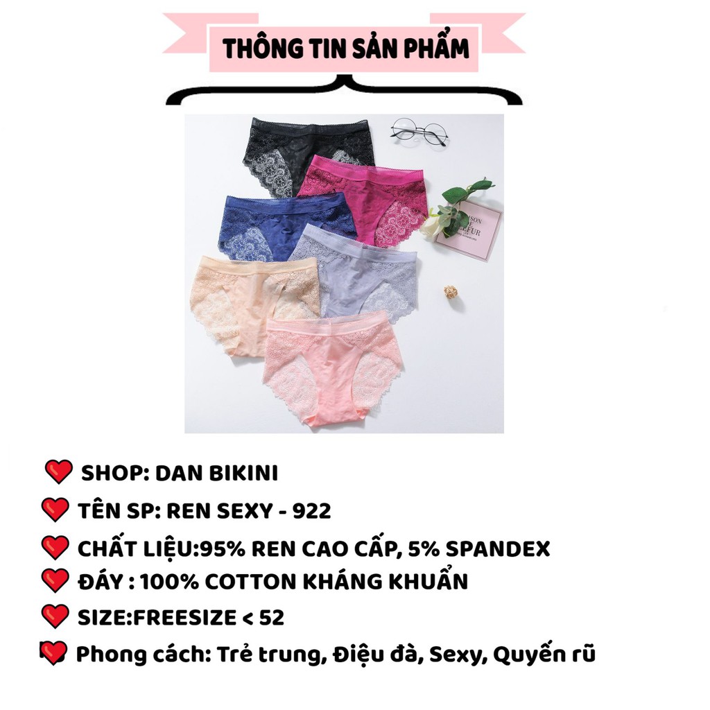 Quần Lót Nữ ❤️FREESHIP❤️ Quần Lót Ren Nữ Sexy phối su hoa sexy quyến rũ mẫu 922 | BigBuy360 - bigbuy360.vn