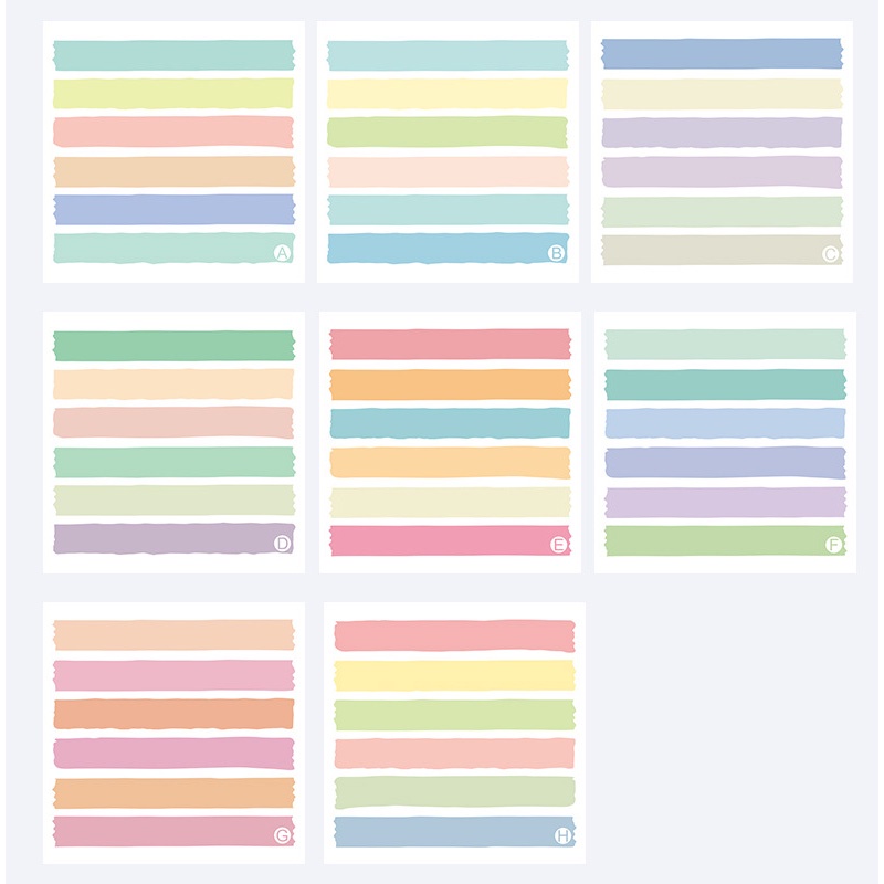 Giấy Dán Ghi Chú Kẻ Sọc Màu Sắc Đơn Giản Sáng Tạo