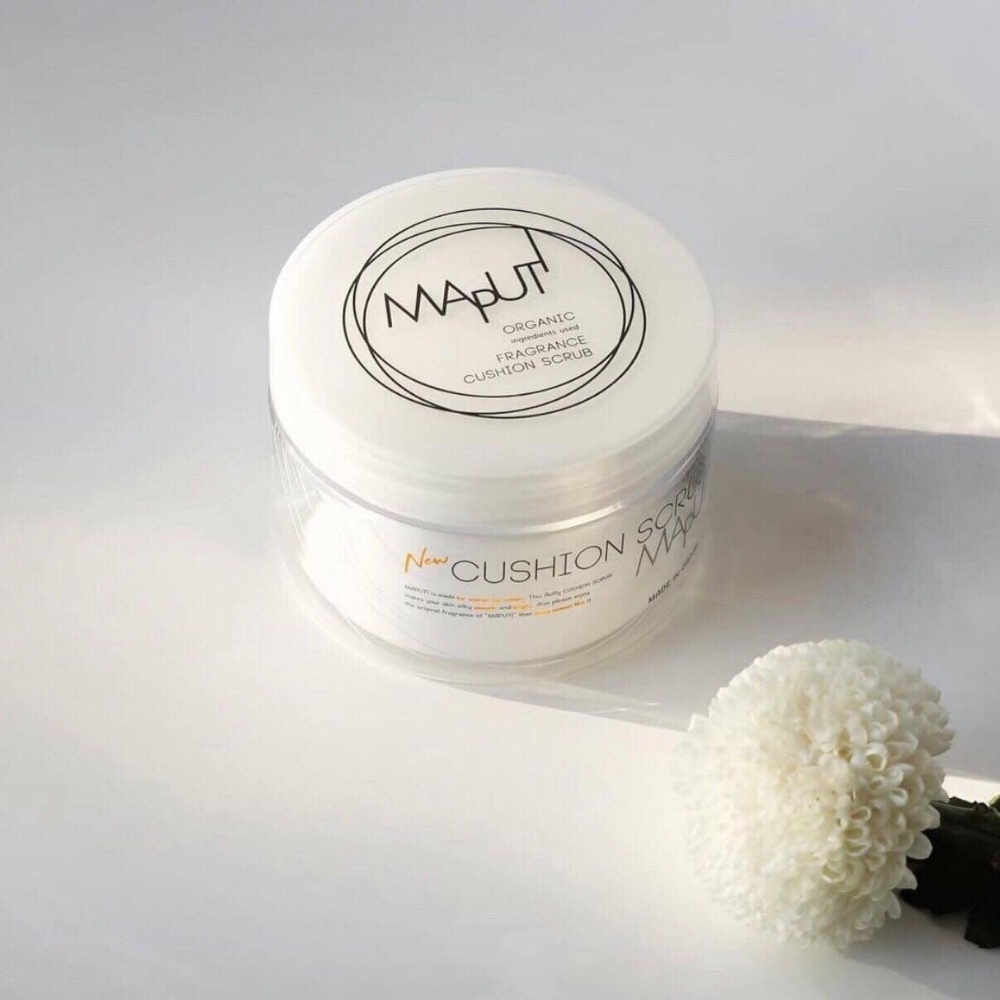 Kem hữu cơ Maputi ủ trắng da mặt và body toàn thân Nhật Cushion Scrub 150g