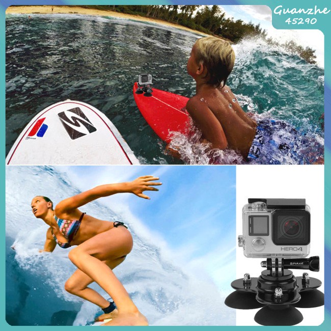 Giá Đỡ Máy Ảnh Gopro Hero 6 5 4 3 + 3 2 Sjcam Sj4000 Hình Tam Giác Có Giác Hút Gắn Xe Hơi