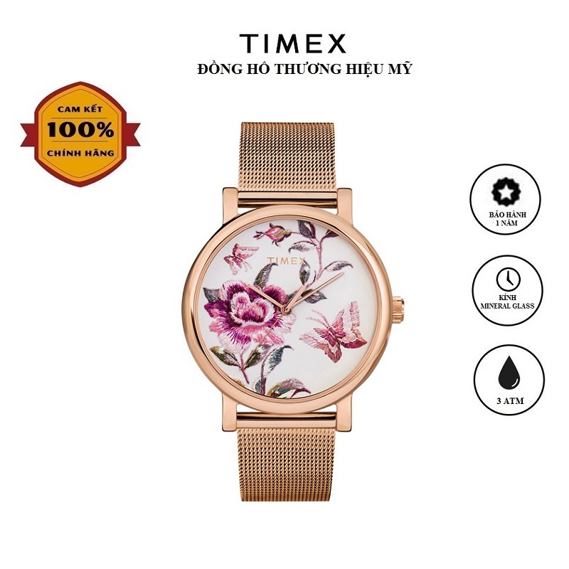 Đồng hồ Nữ Timex Full Bloom 38mm TW2U19500 - Chính Hãng