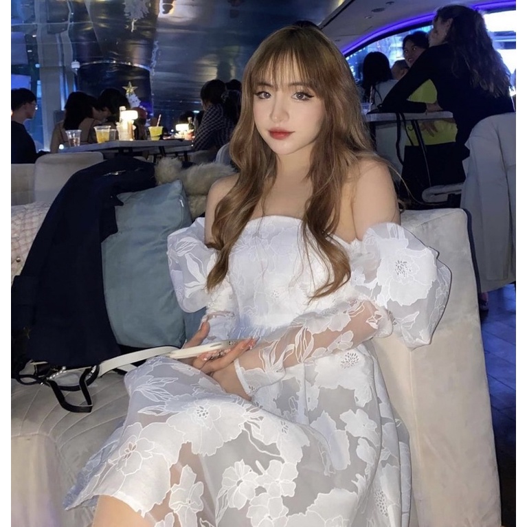 Đầm tay phồng Pretty In Rosé Dress chụp kỷ yếu dự tiệc dạo phố cực xinh
