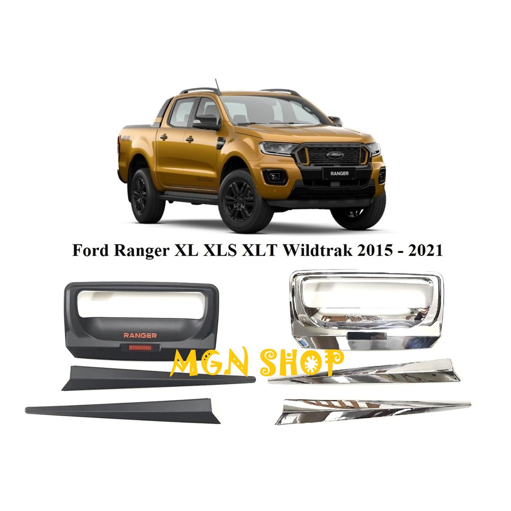 [Ốp tay cốp] [Ford Ranger 2015 - 2021] [màu đen / màu bạc]