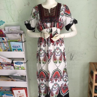 Đầm lanh maxi