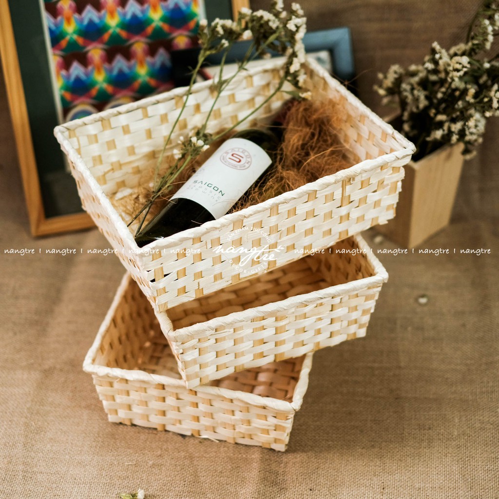 Khay quà tết - Khay tre gói quà