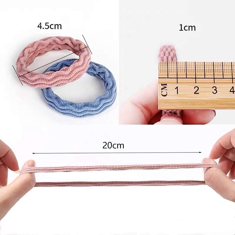 Set 40 dây buộc tóc co giãn phong cách Hàn Quốc thời trang dành cho nữ