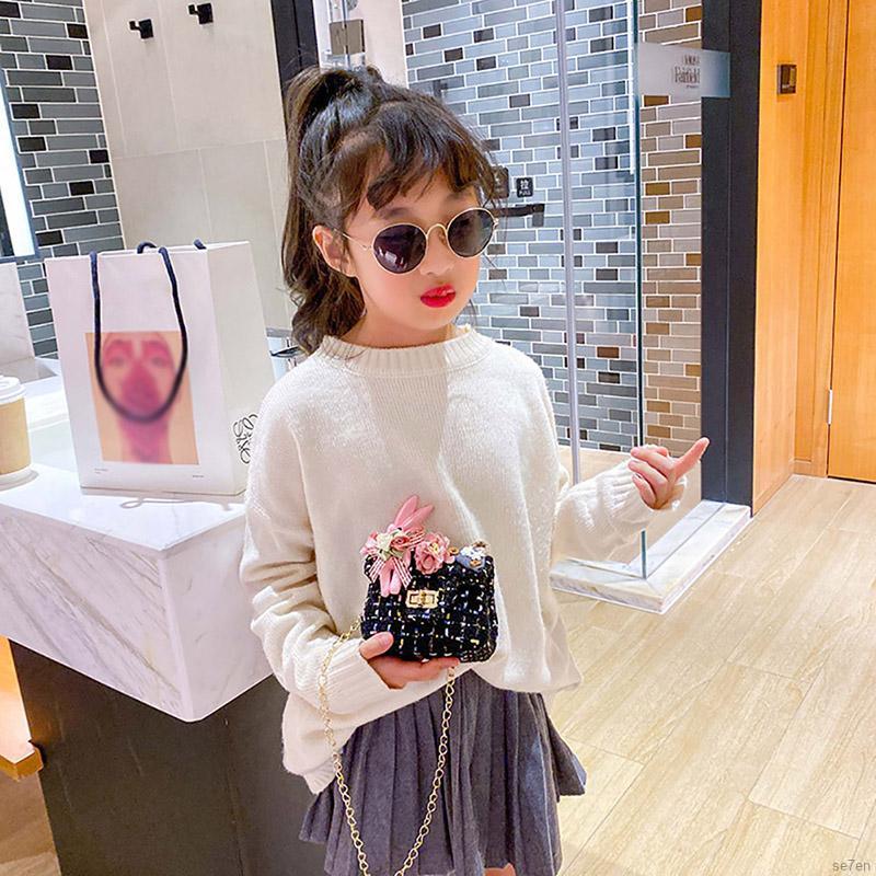 Se7en Korean Kids Cute Decorative Shoulder Bag Fashion Crossbody Bag For 1-5T