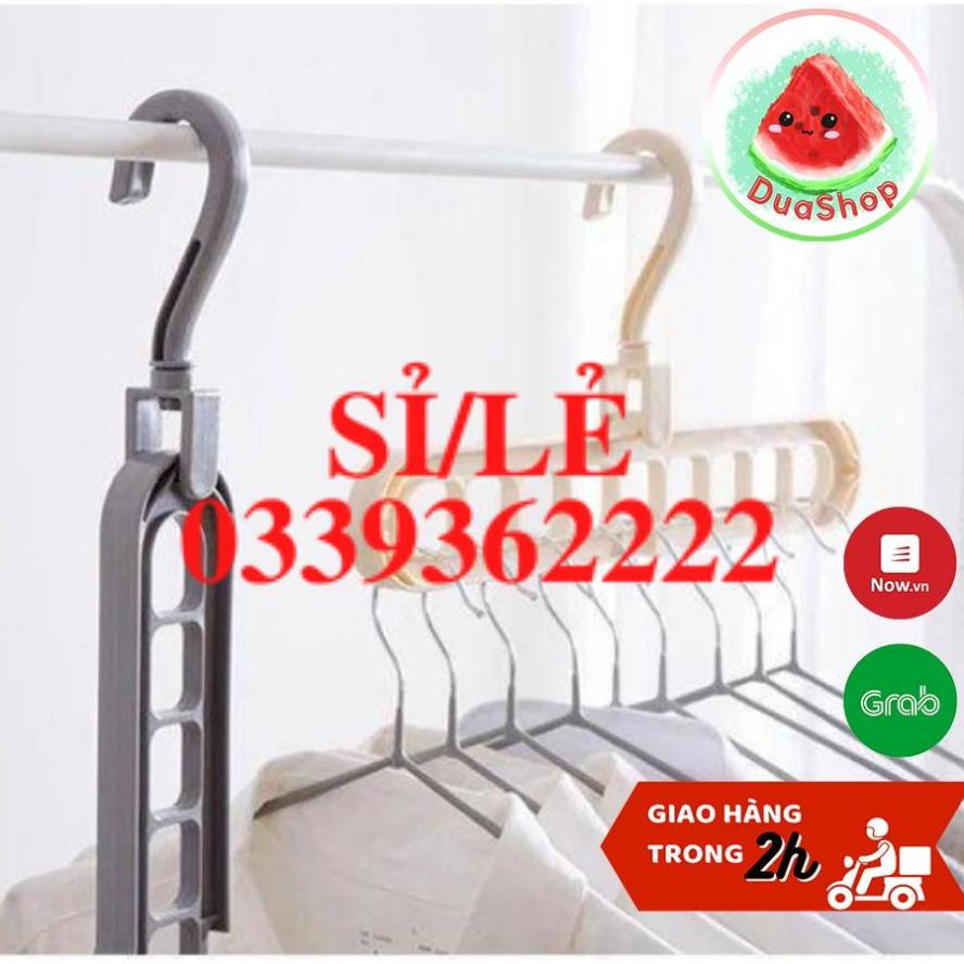 [ HAIANHSHOP ] Móc treo quần áo thông minh 9 lỗ tiết kiệm không gian Duashop &gt;