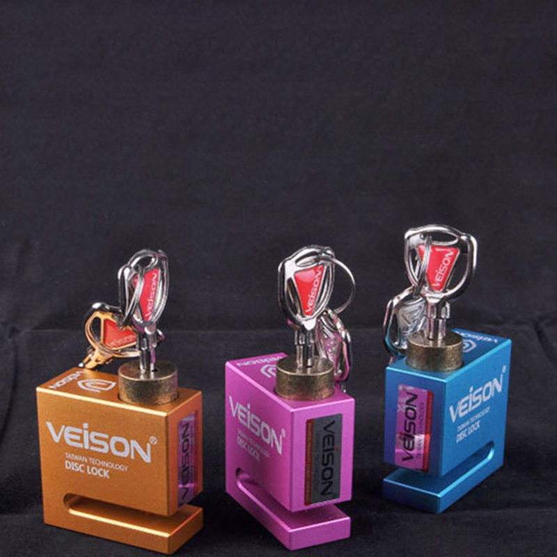 Bộ Khóa Đĩa Phanh Xe Đạp / Xe Máy Veison 6Mm Màu Vàng Chống Trộm Không Thấm Nước