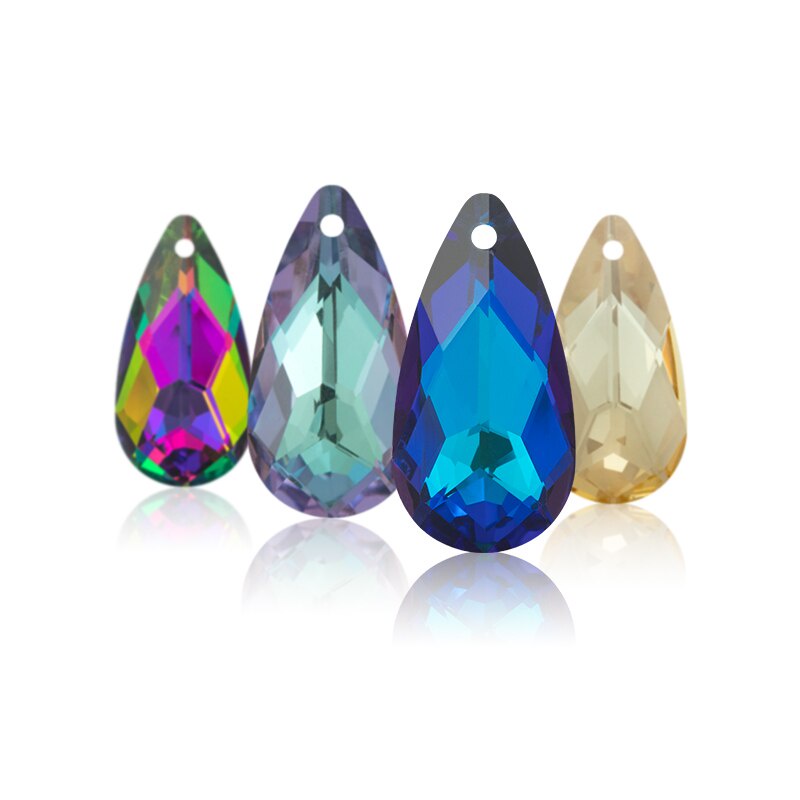 Vòng cổ Mặt Đá Pha Lê Hình Giọt Nước Lấp Lánh DIY