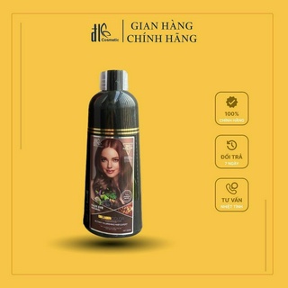 Dầu gội phủ bạc tóc nâu colagen tặng kèm mũ ủ tóc và găng tay khi sử dụng