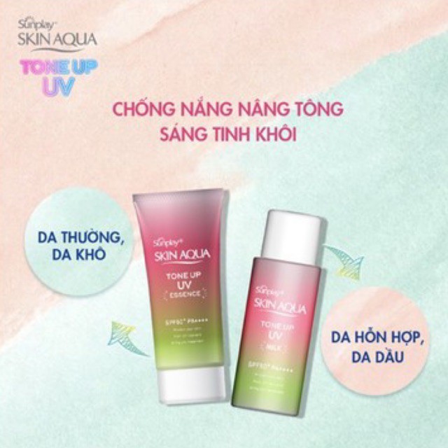 Tinh chất chống nắng hiệu chỉnh sắc da Sunplay Skin Aqua 50g#Hồng