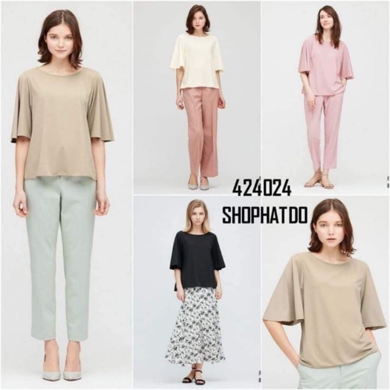 Áo thun Crepe Jersey Half Sleeve Uniql0