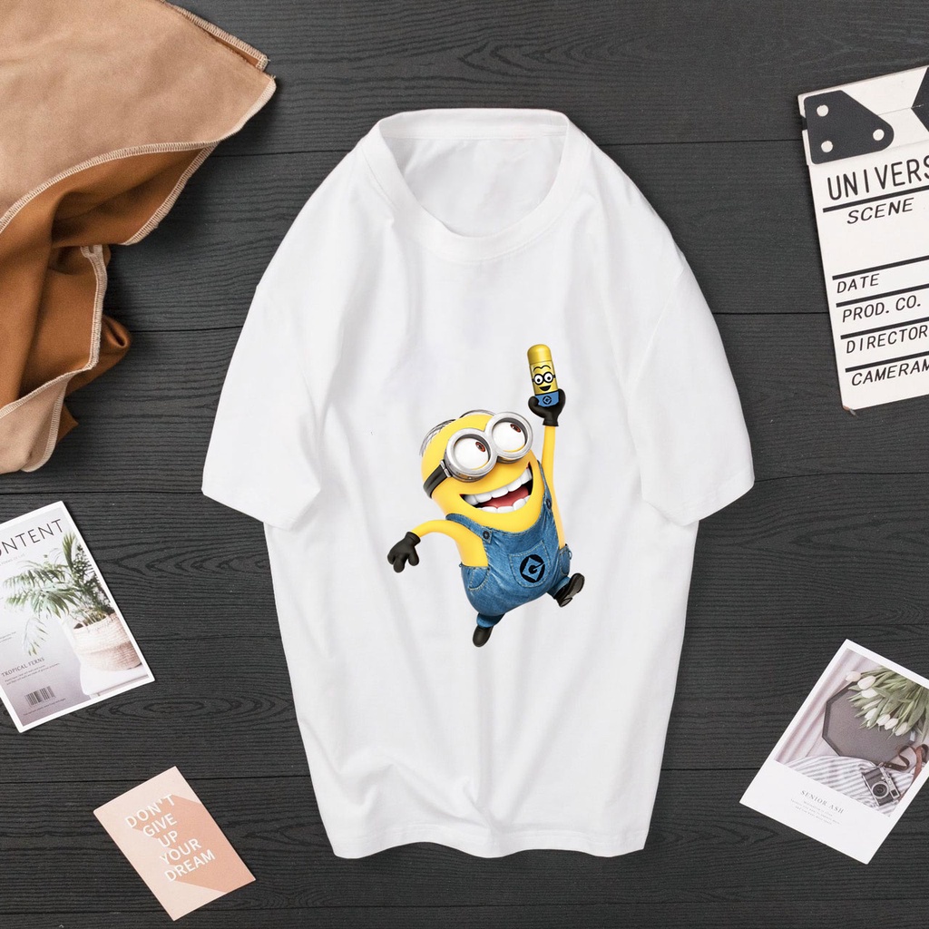 Áo thun cặp nam nữ mang hình minion cực đáng yêu bán chạy nhất mẫu mới nhẩt - a130