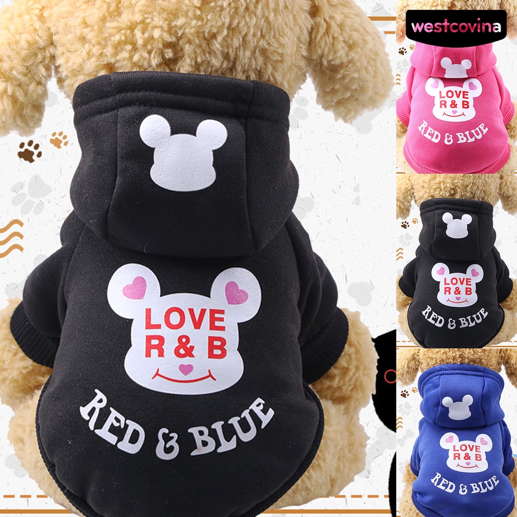 Áo Hoodie Giữ Ấm In Họa Tiết Có Nút Cài Cho Thú Cưng