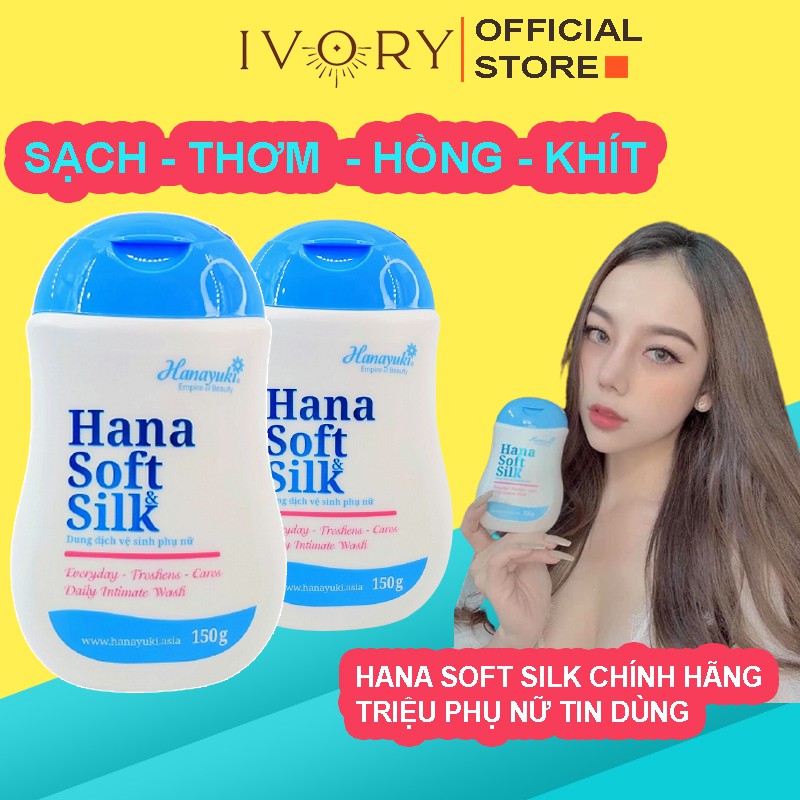 Dung Dịch Vệ Sinh Phụ Nữ HANA SOFT SILK Làm Hồng Cô Bé Sạch Khử Mùi Giảm Viêm Ngứa Thơm Vùng Kín An Toàn Mẹ Bầu