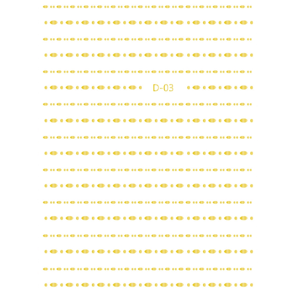 [Hàng mới về] Miếng dán viền vàng 3D dùng trang trí móng tay làm nail chuyên dụng