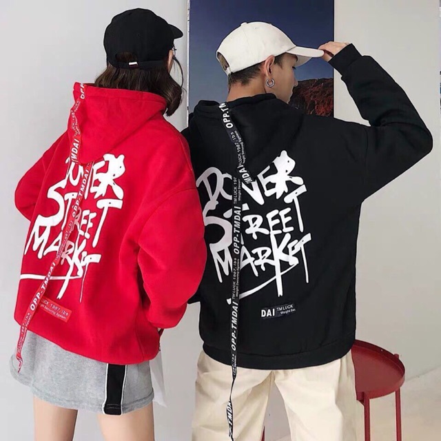 Hoodie phối dây off white
