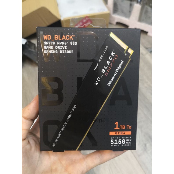 Ổ Cứng SSD WD BLACK SN770 500GB / SN770 1TB M2 PCIe NVMe Gen 4×4 WDS500G3X0E