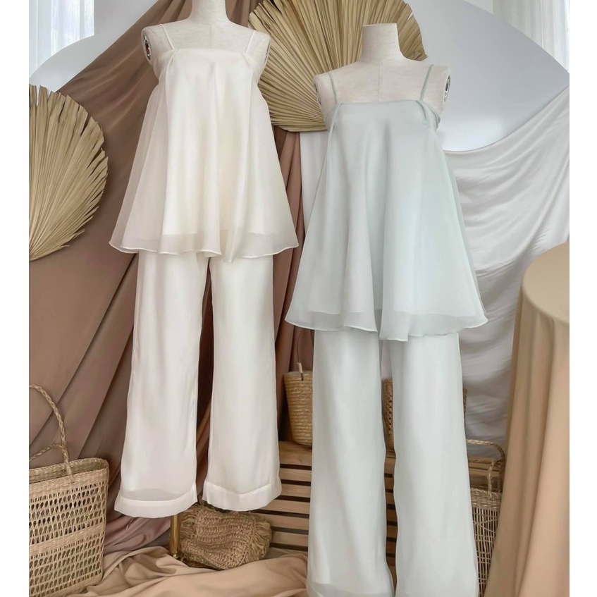 Sét 2 dây xòe voan ánh kim