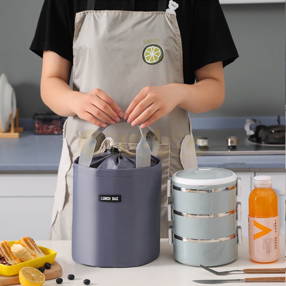 Túi ăn trưa Onuobao cách nhiệt hình trụ đầy màu sắc